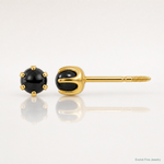 14k Madi K 3mm Onyx Post Earrings - Lifestyle View