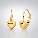 14k Madi K Heart Leverback Earrings - Lifestyle View