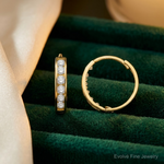 14k Madi K CZ Hinged Hoop Earrings - Lifestyle View