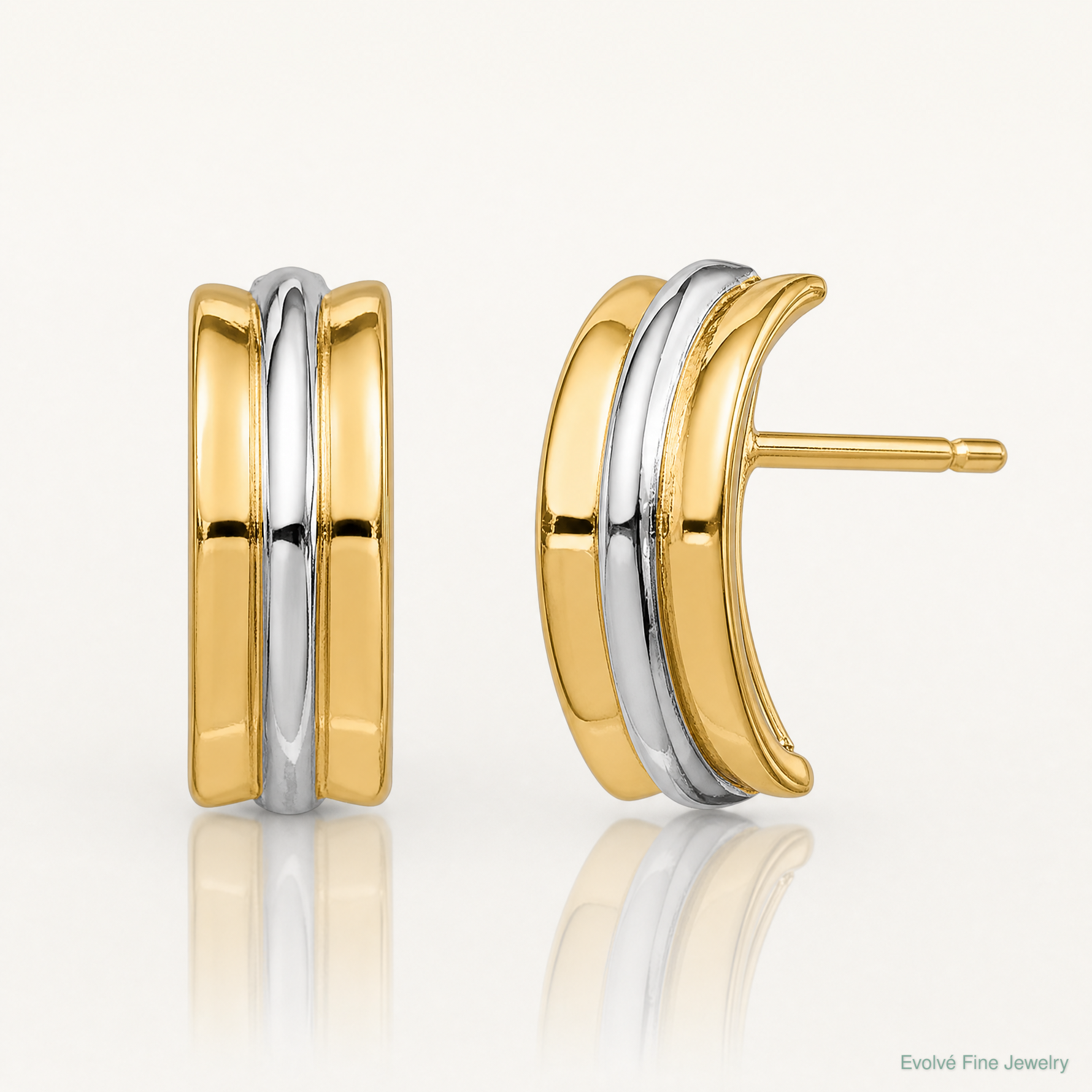 14k w/Rhodium Madi K Post Earrings - Lifestyle View