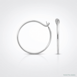 14k White Gold Madi K Sm. Endless Hoop Earrings - Lifestyle View