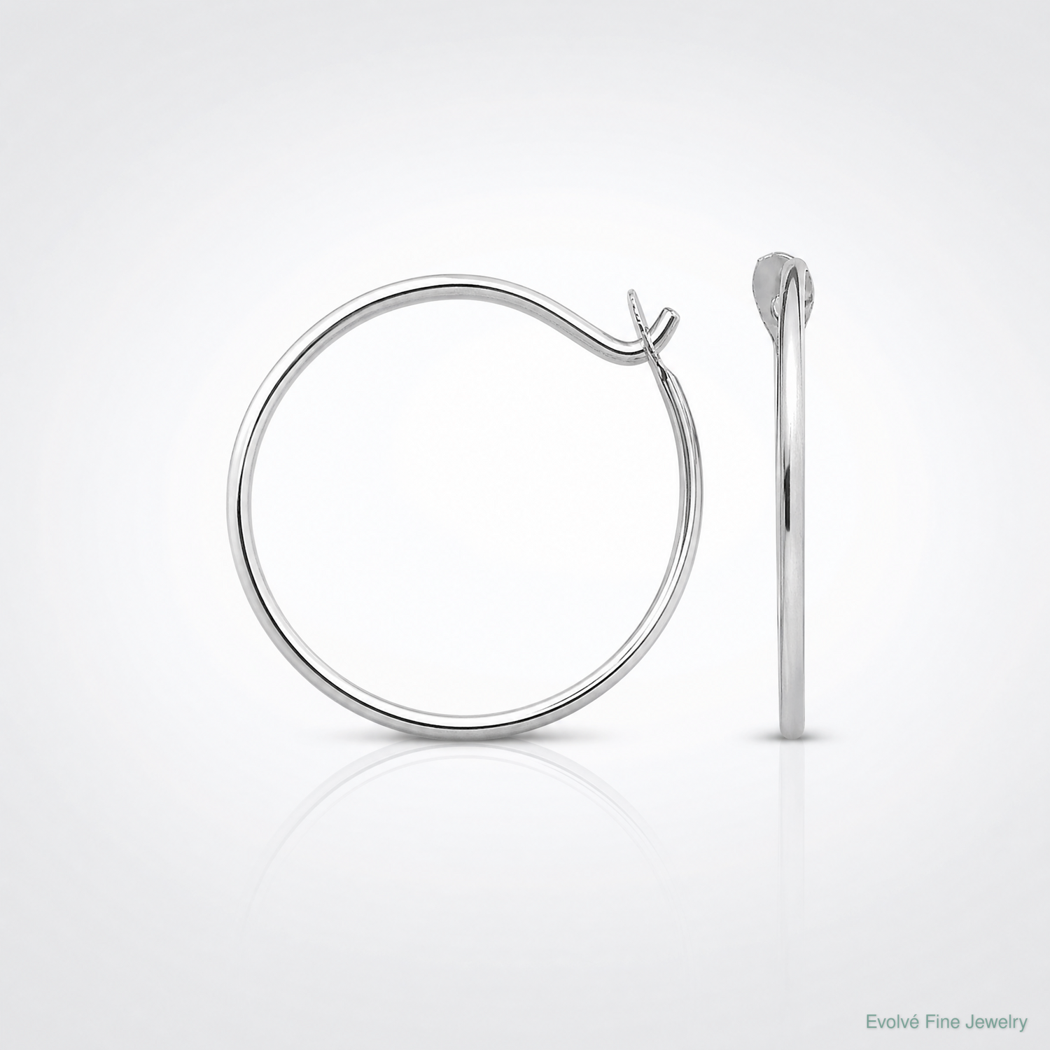 14k White Gold Madi K Sm. Endless Hoop Earrings - Lifestyle View