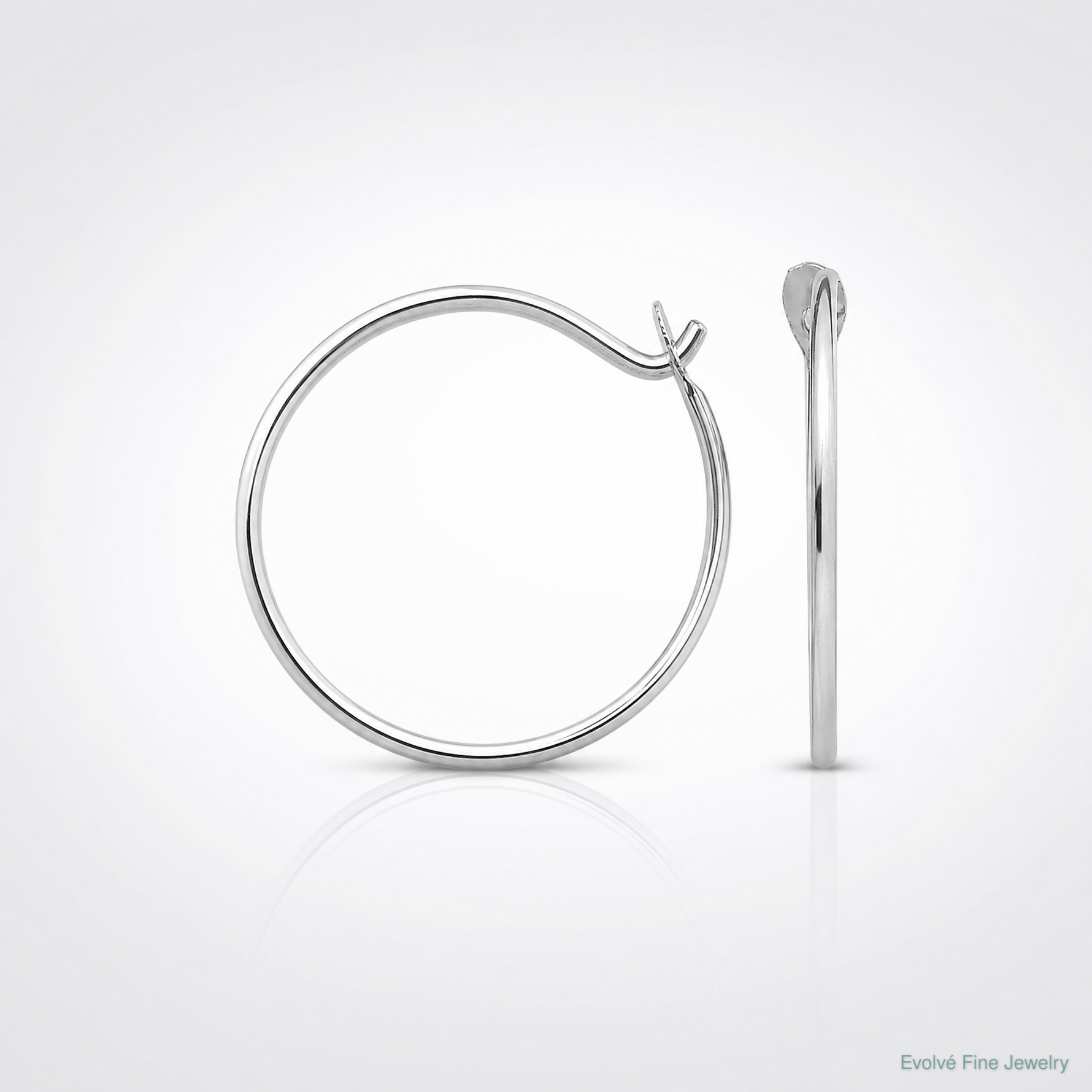 14k White Gold Madi K Sm. Endless Hoop Earrings - Lifestyle View