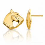 14k Madi K Polished Horse Head Post Earrings - Lifestyle View