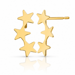 14k Madi K Polished 3-Star Post Earrings - Lifestyle View