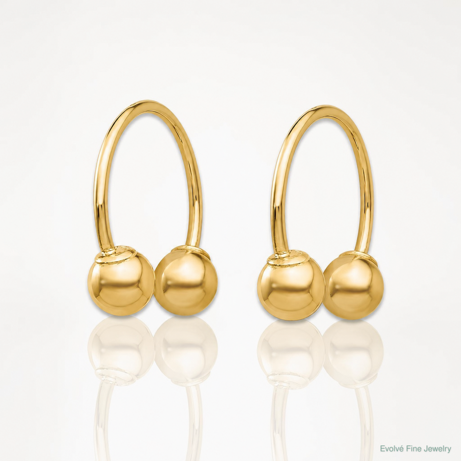14k Madi K Open Hoop Beaded Earrings - Lifestyle View