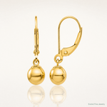 14k Madi K Dangle 6mm Bead Leverback Earrings - Lifestyle View