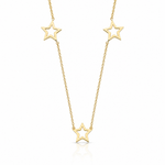 14K Yellow Gold Star w/2in Extension Necklace - Lifestyle View