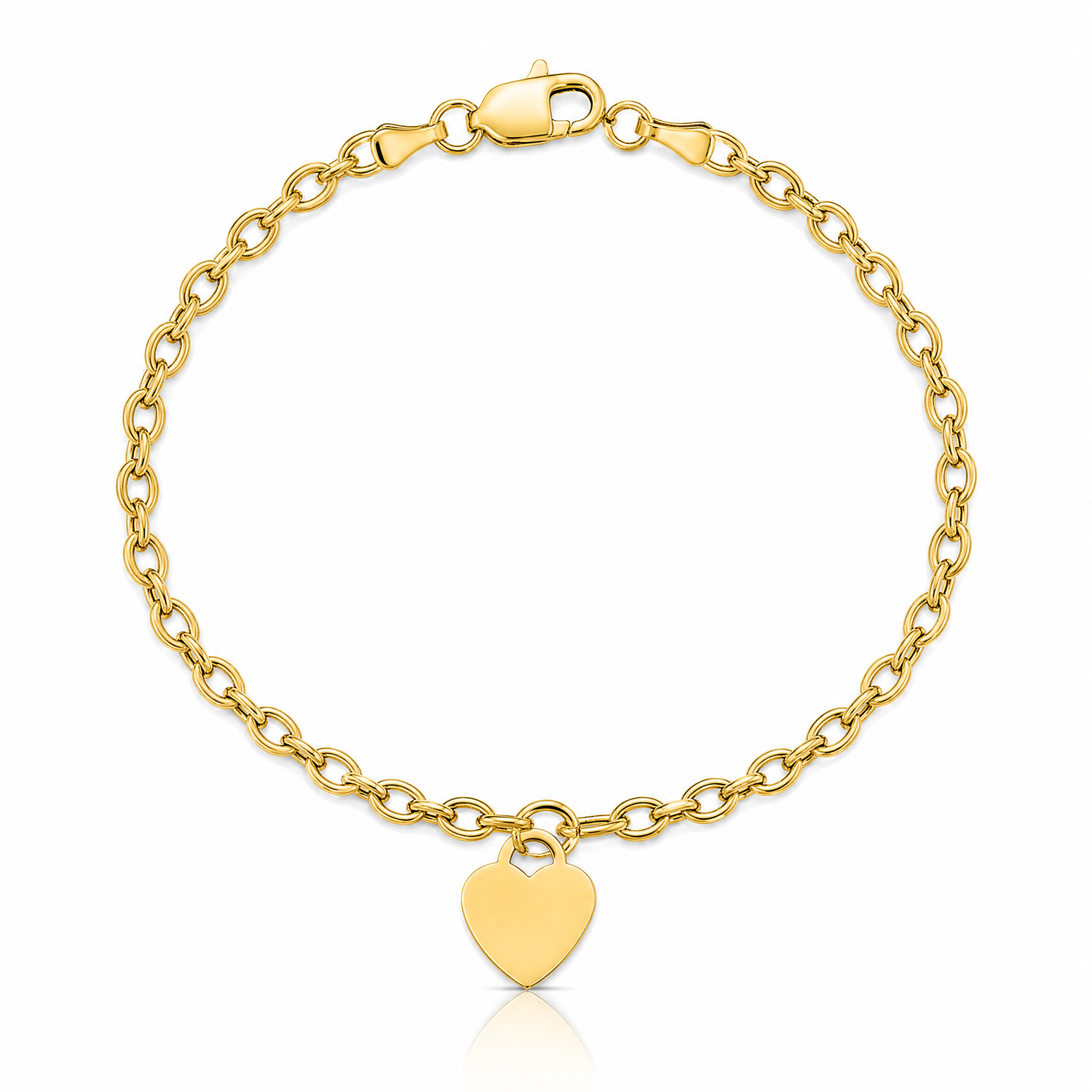 14K Dangle Heart Child's Bracelet - Lifestyle View