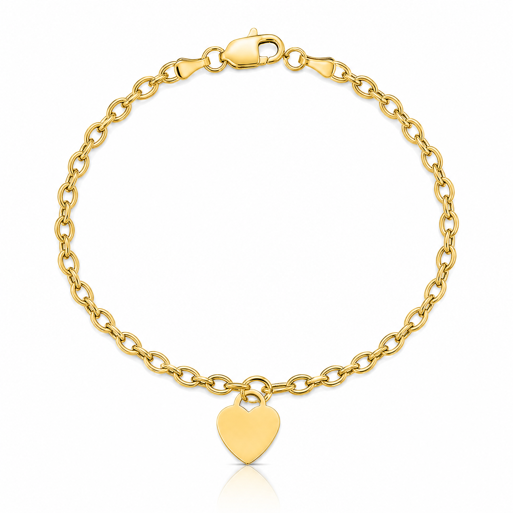 14K Dangle Heart Child's Bracelet - Lifestyle View