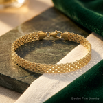 14k Polished Fancy Link Bracelet - Lifestyle View