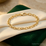 14K 7.5in Polished Fancy Link Bracelet - Lifestyle View