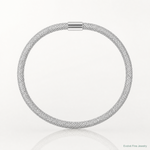 14k with White Rhodium Plating Stretch Mesh Bracelet - Lifestyle View