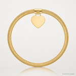 14K Heart Stretch Mesh Bracelet - Lifestyle View