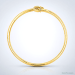 14K Yellow Polished & Satin D/C Omega Bracelet - Lifestyle View