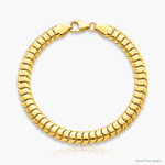 14K Polished Fancy Herringbone 7.5 in Bracelet - Lifestyle View