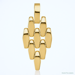 14k Polished Fancy Link Dangle Pendant - Lifestyle View