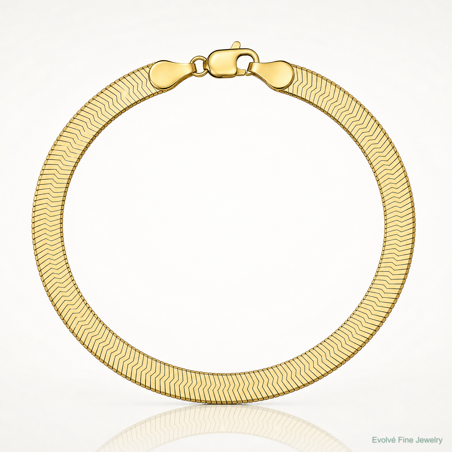 14k 5mm Silky Herringbone Chain - Lifestyle View
