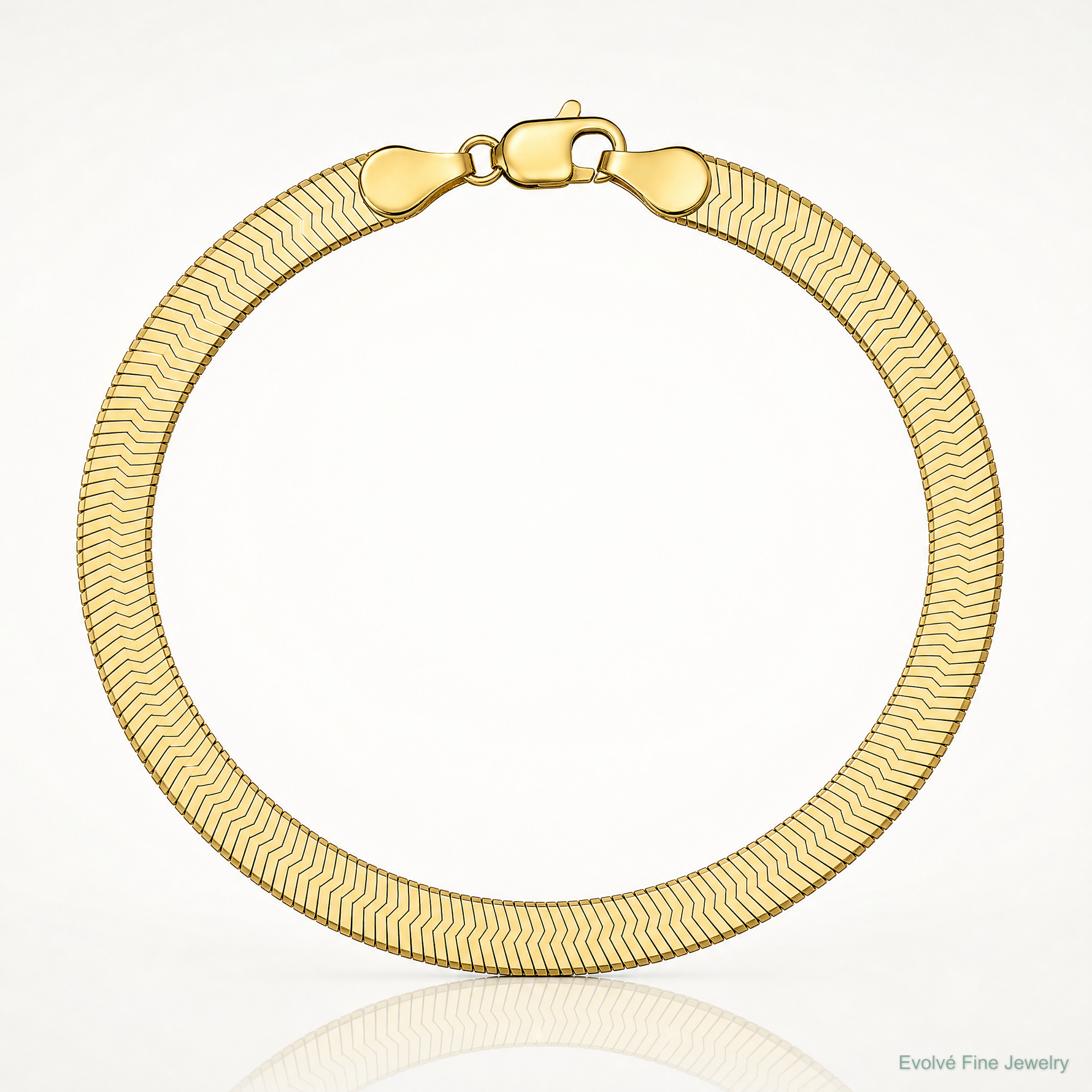 14k 5mm Silky Herringbone Chain - Lifestyle View