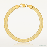 14k 5.5mm Silky Herringbone Chain - Lifestyle View