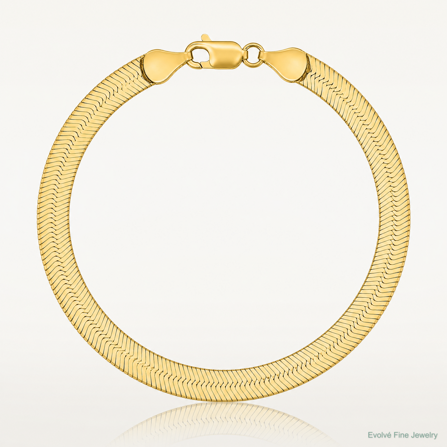 14k 5.5mm Silky Herringbone Chain - Lifestyle View