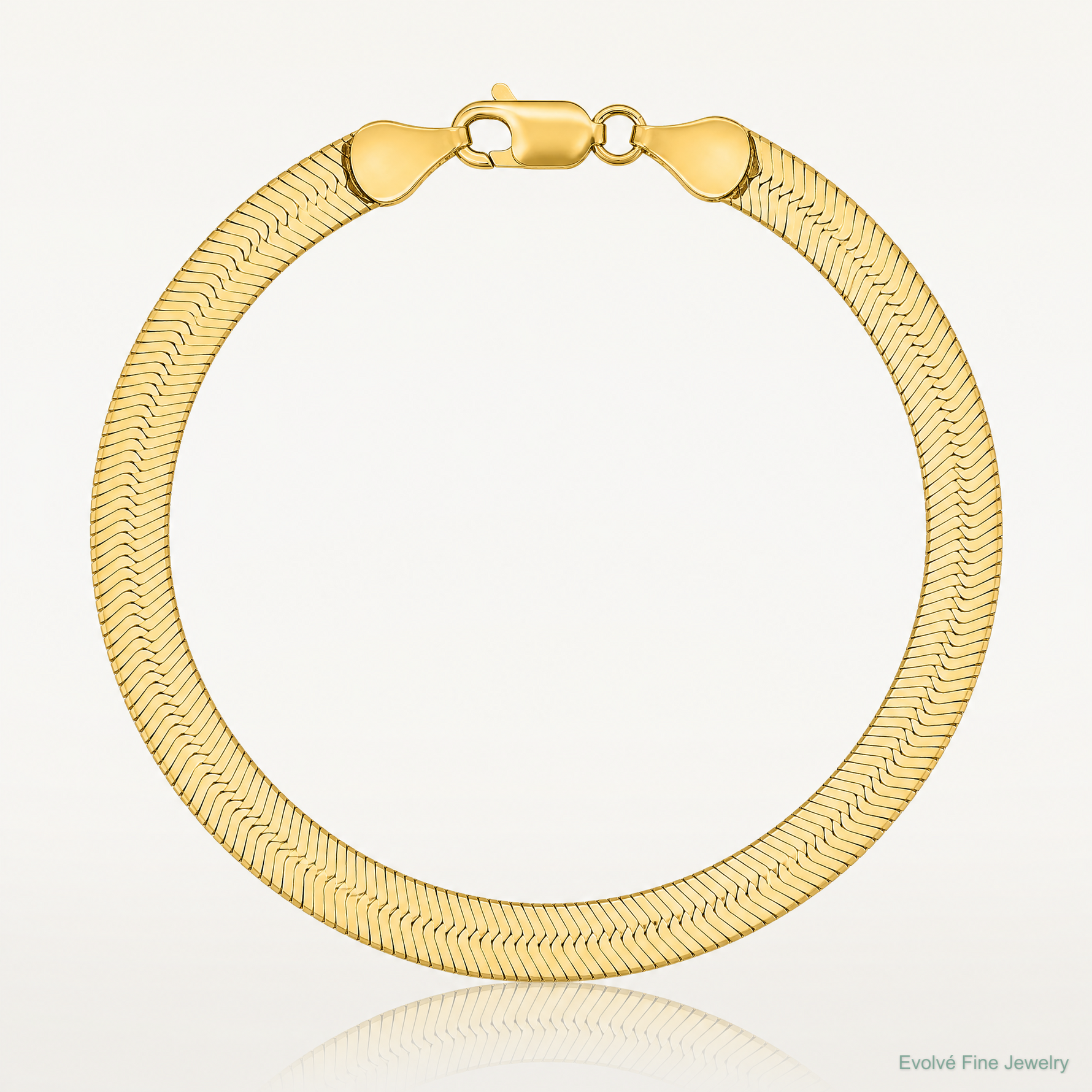 14k 5.5mm Silky Herringbone Chain - Lifestyle View