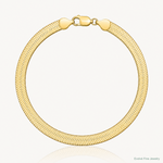 14k 6.5mm Silky Herringbone Chain - Lifestyle View