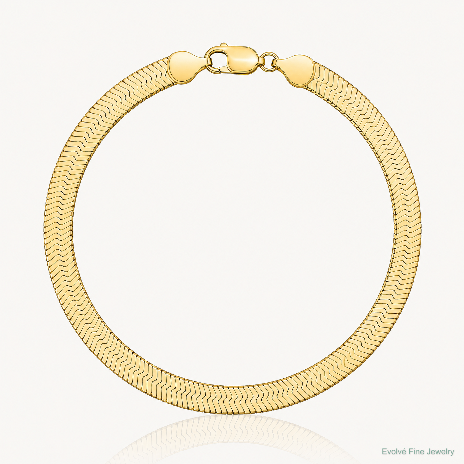 14k 6.5mm Silky Herringbone Chain - Lifestyle View