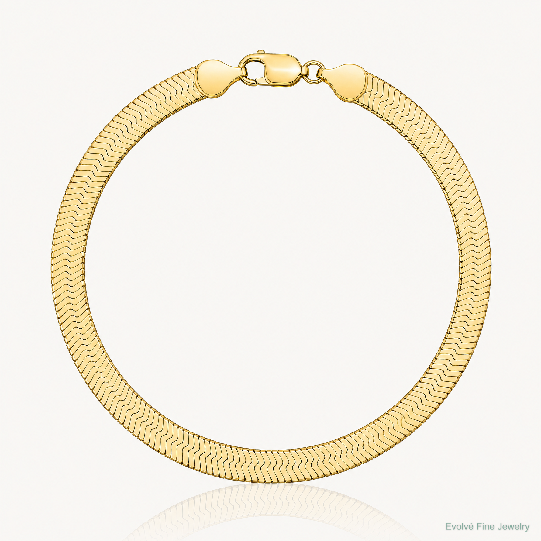 14k 6.5mm Silky Herringbone Chain - Lifestyle View