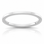 14K White Gold 1.2mm Flat Stackable Band - Lifestyle View