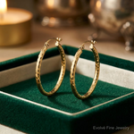 Leslie's 10K D/C Hinged Hoop Earrings - Lifestyle View