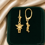 14k Angel Leverback Earrings - Lifestyle View