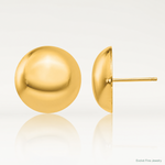 14k 15.50mm Button Post Earrings - Lifestyle View