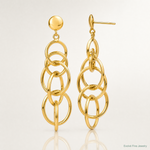 14k Circle Drop Post Earrings - Lifestyle View