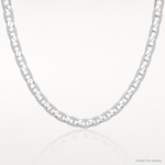14k White Gold 3.75mm Concave Anchor Chain - Lifestyle View