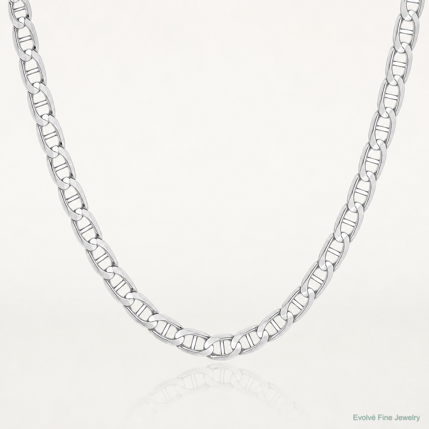 14k White Gold 4.5mm Concave Anchor - Lifestyle View