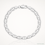 14k White Gold 4.5mm Concave Anchor Chain - Lifestyle View