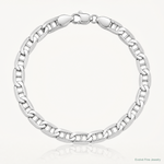 14k White Gold 5.25mm Concave Anchor Chain - Lifestyle View