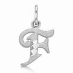 14KW Diamond-cut Letter F Initial Charm - Lifestyle View