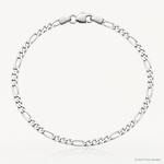 14k White Gold 2.25mm Flat Figaro Chain - Lifestyle View