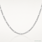 14k White Gold 2.75mm Flat Figaro Chain - Lifestyle View
