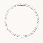 14k White Gold 2.75mm Flat Figaro Chain - Lifestyle View