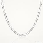 14k White Gold 3mm Flat Figaro Chain - Lifestyle View