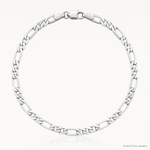 14k White Gold 3.0mm Flat Figaro Chain - Lifestyle View