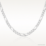 14k White Gold 4.5mm Flat Figaro Chain - Lifestyle View
