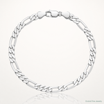 14k White Gold 4.5mm Flat Figaro Chain - Lifestyle View