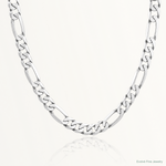 14k White Gold 5.5mm Flat Figaro Chain - Lifestyle View