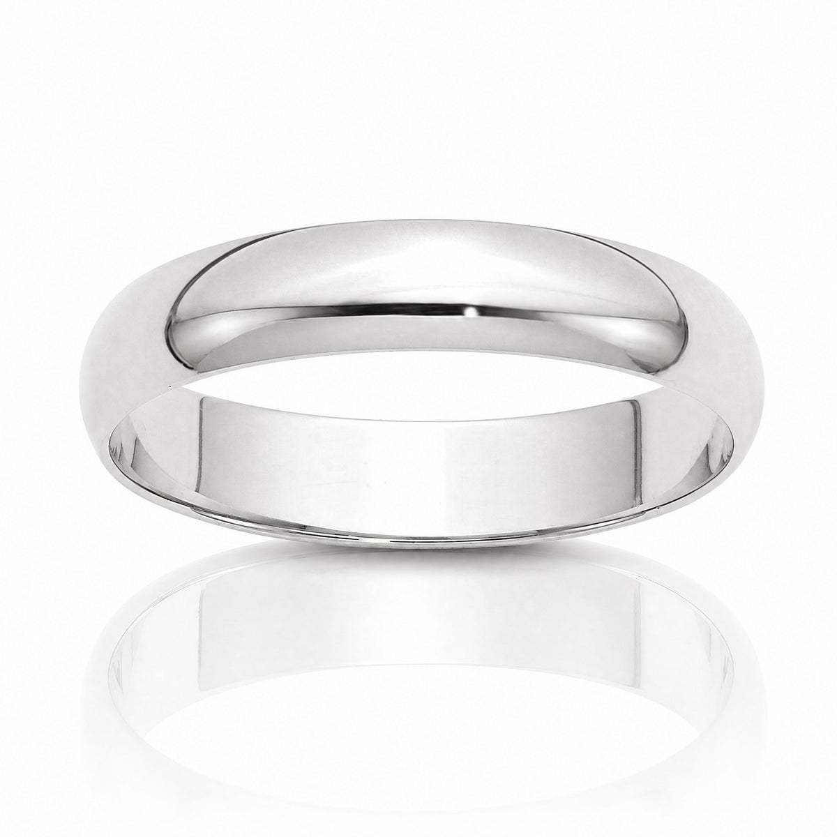 14KW 4mm LTW Half Round Band Size 4 - Lifestyle View