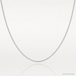14k White Gold .9mm Box with Lobster Clasp Chain - Lifestyle View