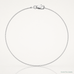 14k White Gold .9mm Box with Lobster Clasp Chain - Lifestyle View